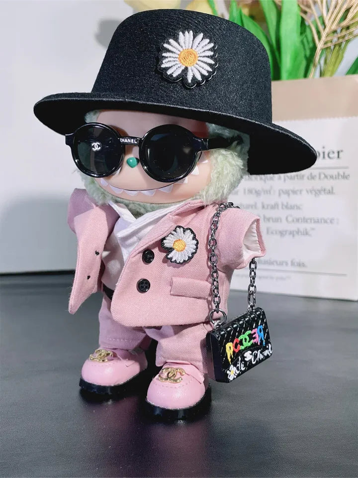LABUBU Clothes G-Dragon Pink Daisy Suit Outfit