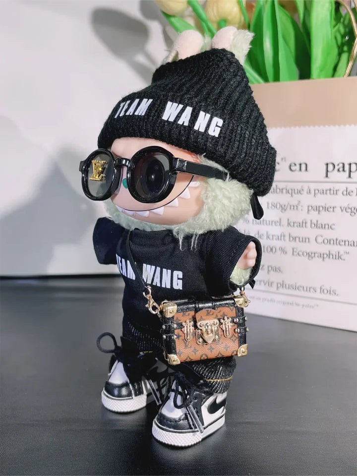 LABUBU Clothes Jackson Wang Black Outift
