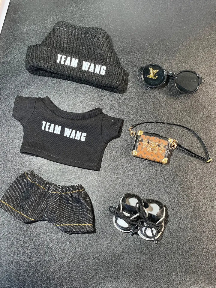 LABUBU Clothes Jackson Wang Black Outift