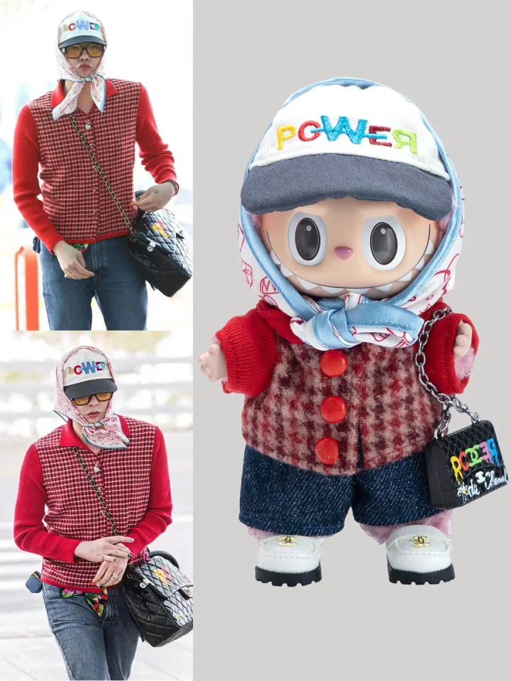 LABUBU Clothes G-Dragon Red Power Outfit