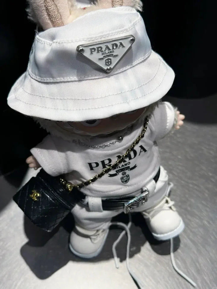 LABUBU Clothes White Prada T-shirt