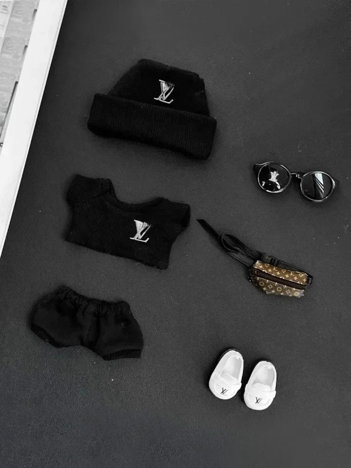 LABUBU Outfits Black LV Sweater