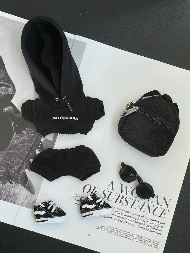 LABUBU Clothes Balenciaga Black Hoodie Outfit