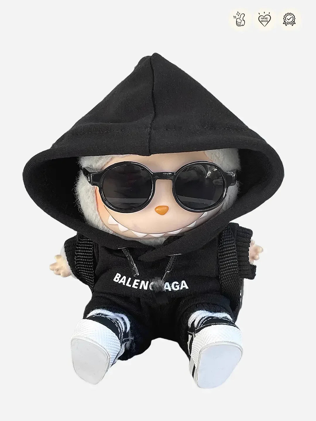 LABUBU Clothes Balenciaga Black Hoodie Outfit