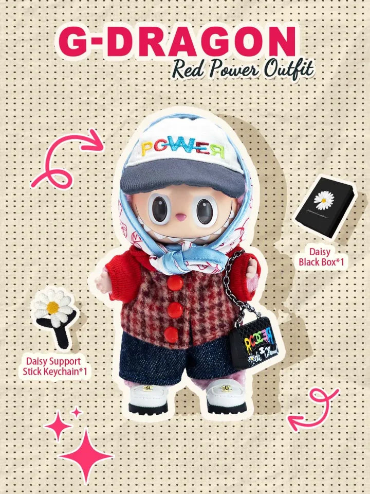 LABUBU Clothes G-Dragon Red Power Outfit