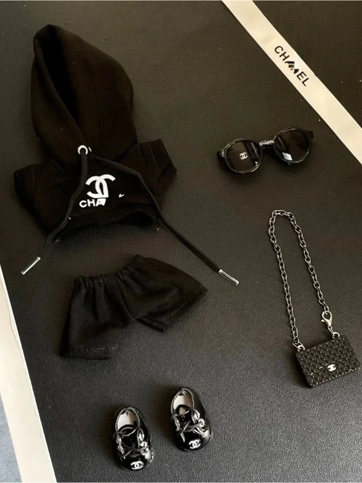 LABUBU Clothes Chanel Black Hoodie Outfits