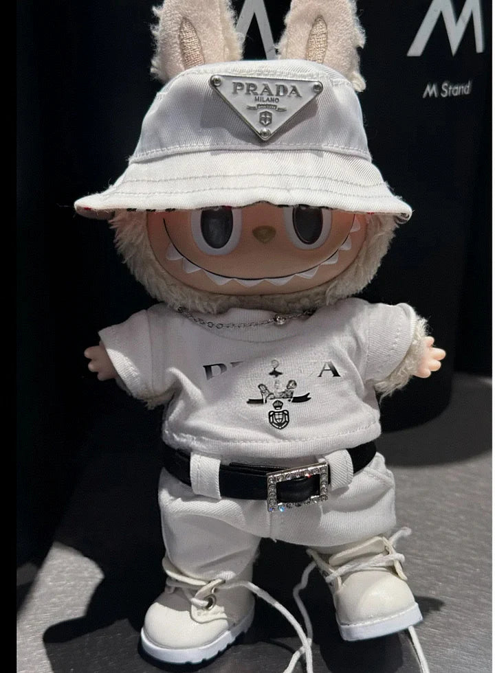 LABUBU Clothes White Prada T-shirt