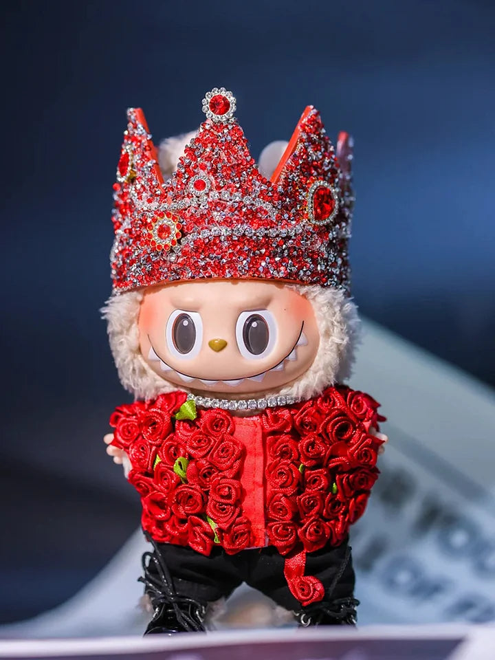 LABUBU Clothes G-Dragon Red Rose and Crown Outfit