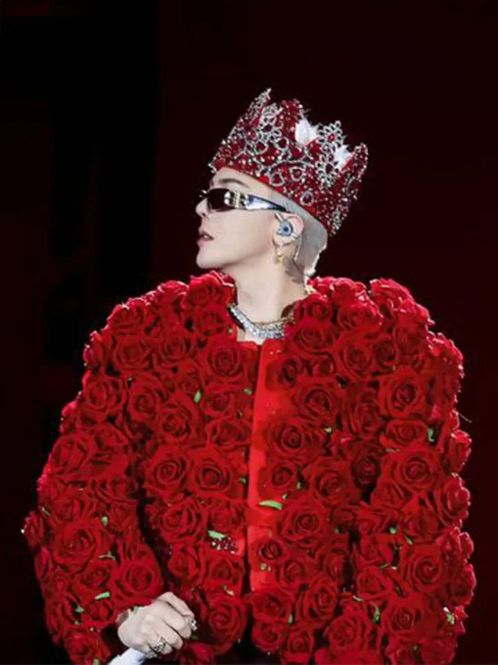 LABUBU Clothes G-Dragon Red Rose and Crown Outfit