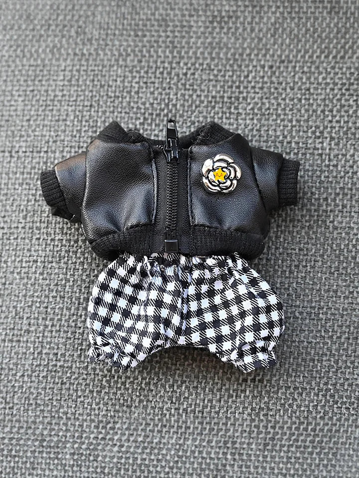 LABUBU Clothes Chanel Black Houndstooth Outift