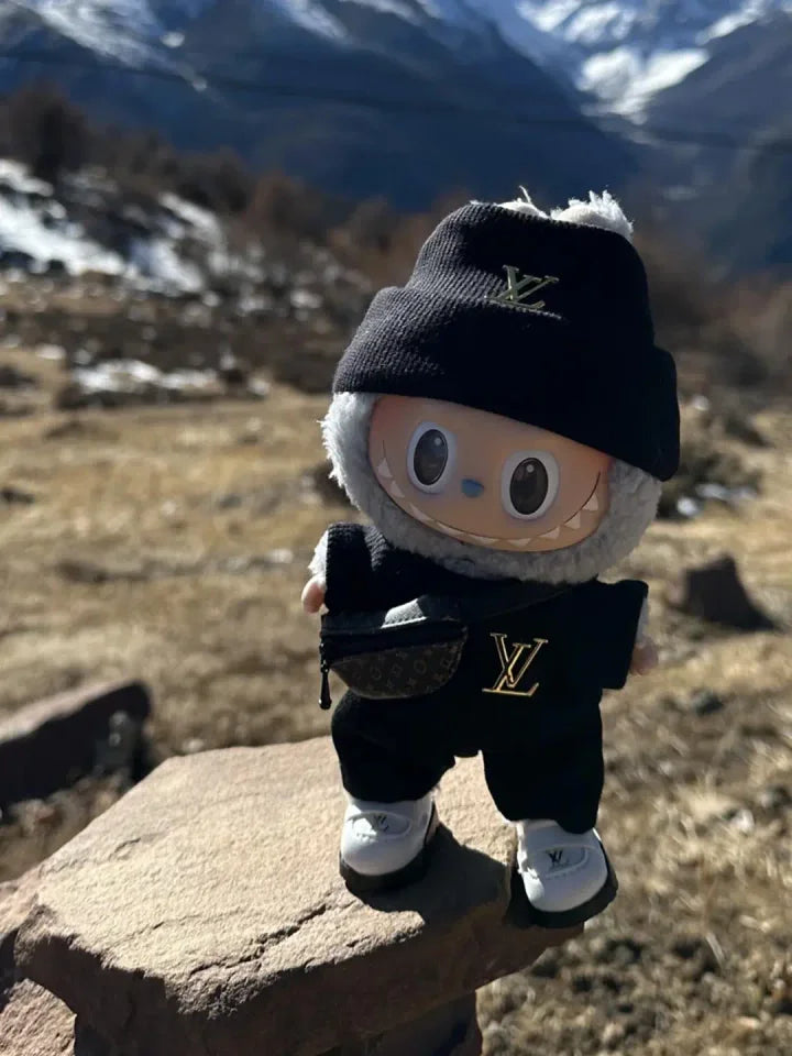LABUBU Outfits Black LV Sweater