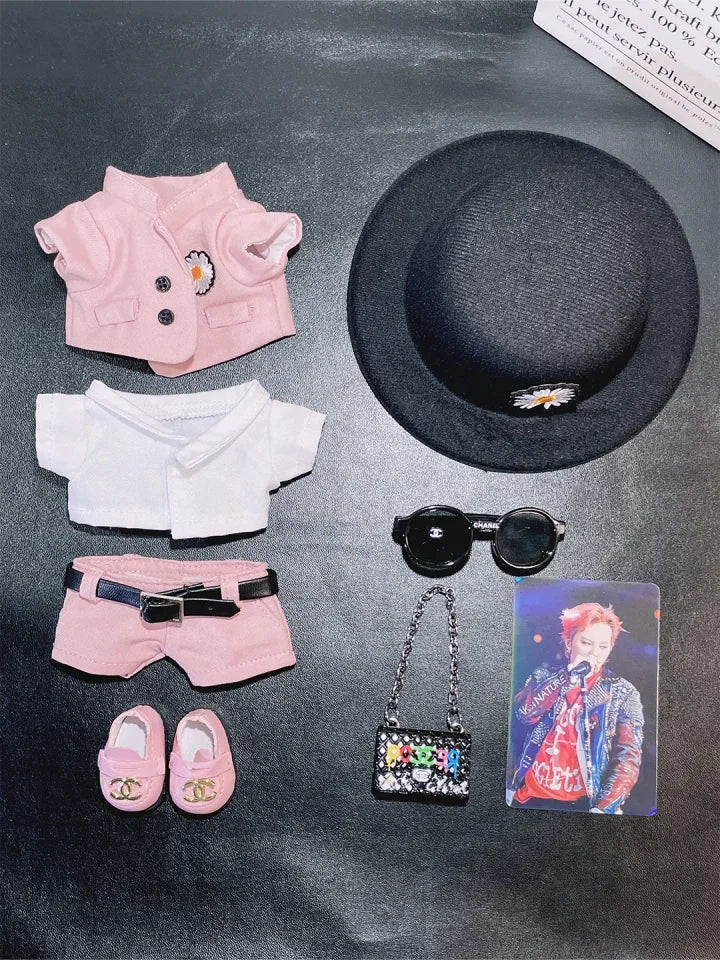 LABUBU Clothes G-Dragon Pink Daisy Suit Outfit
