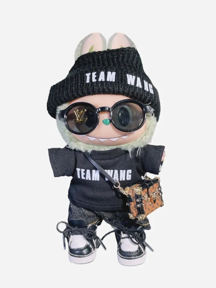 LABUBU Clothes Jackson Wang Black Outift