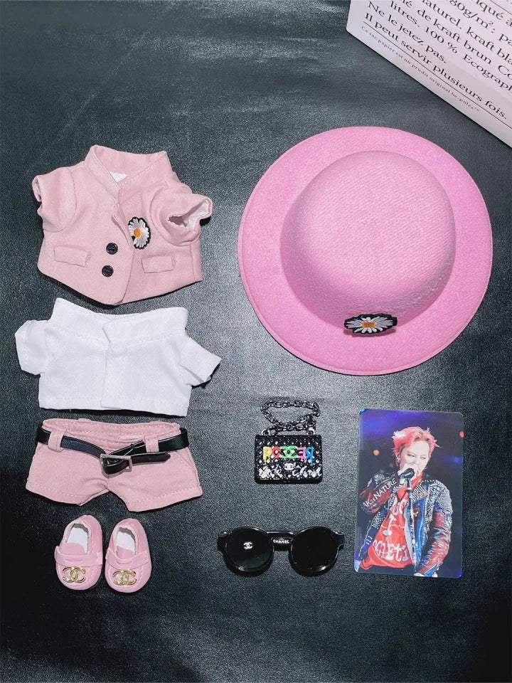LABUBU Clothes G-Dragon Pink Daisy Suit Outfit