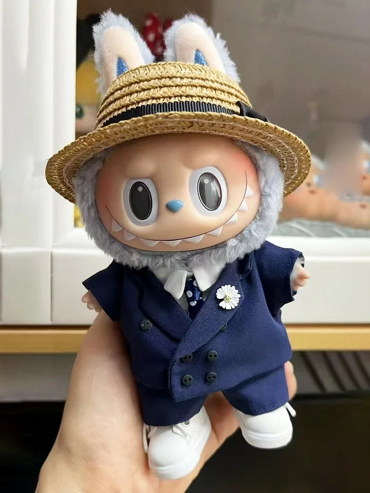 LABUBU Clothes G-Dragon Deep Blue Daisy Suit Outfit