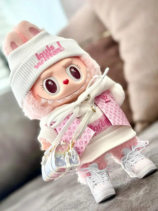Labubu Styled Outfits LV X Supreme Pink Chic Explorer