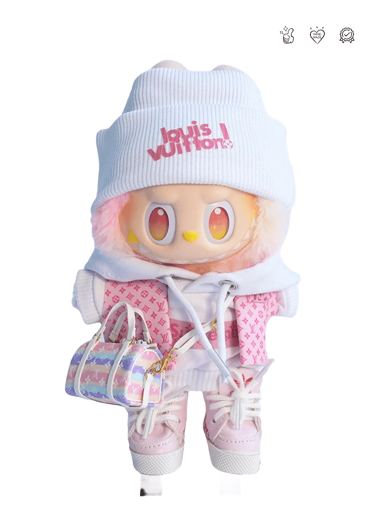 Labubu Styled Outfits LV X Supreme Pink Chic Explorer
