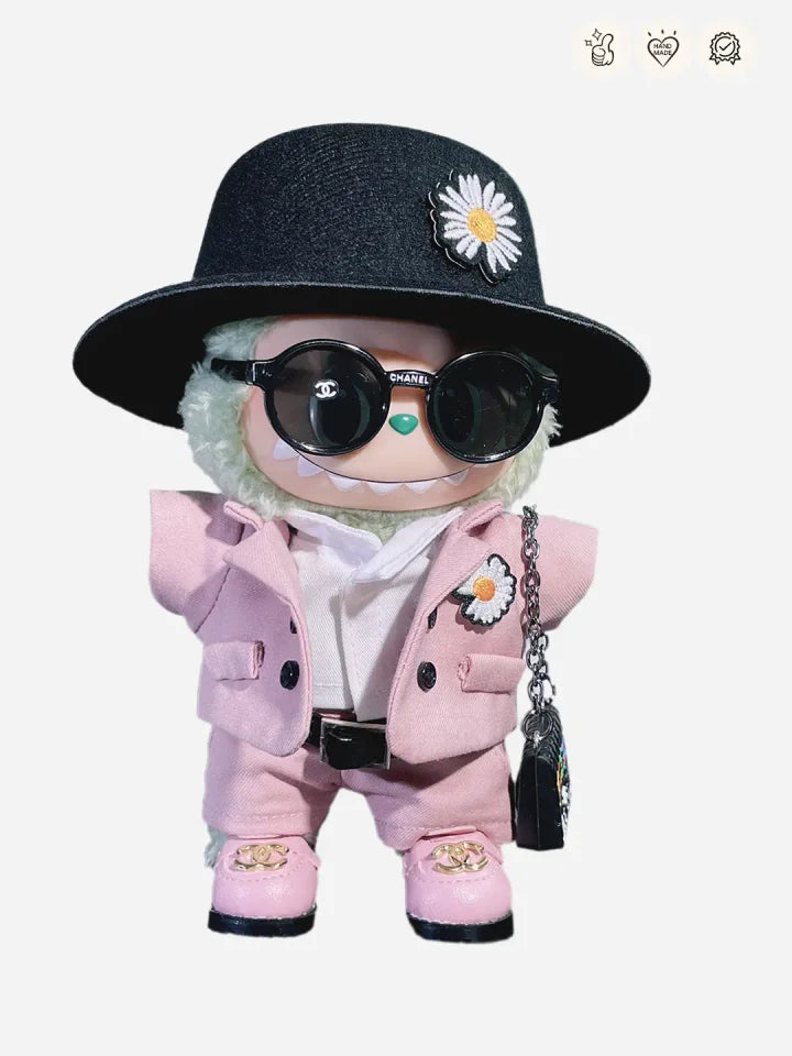 LABUBU Clothes G-Dragon Pink Daisy Suit Outfit