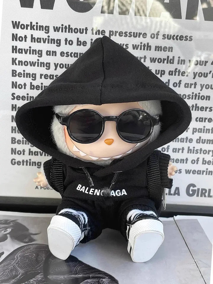 LABUBU Clothes Balenciaga Black Hoodie Outfit