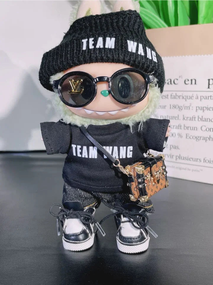 LABUBU Clothes Jackson Wang Black Outift