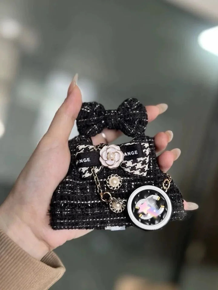 LABUBU Clothes Chanel Camellia Black and White Outift