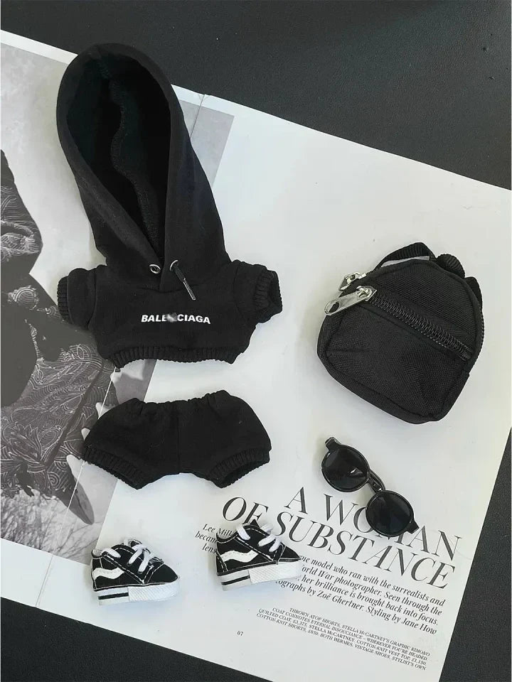 LABUBU Clothes Balenciaga Black Hoodie Outfit
