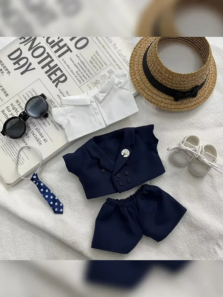 LABUBU Clothes G-Dragon Deep Blue Daisy Suit Outfit
